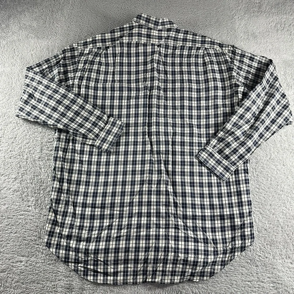 VINTAGE Polo Ralph Lauren Plaid Shirt Mens XL White Lowell Sport 100%‎ Cotton